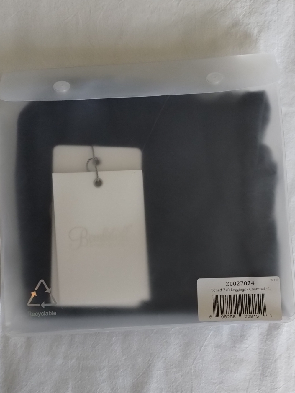 Bombshell Toned 7/8 High-Waist Sculpting Leggings with Pockets - Charcoal Gray L - Picture 16 of 16